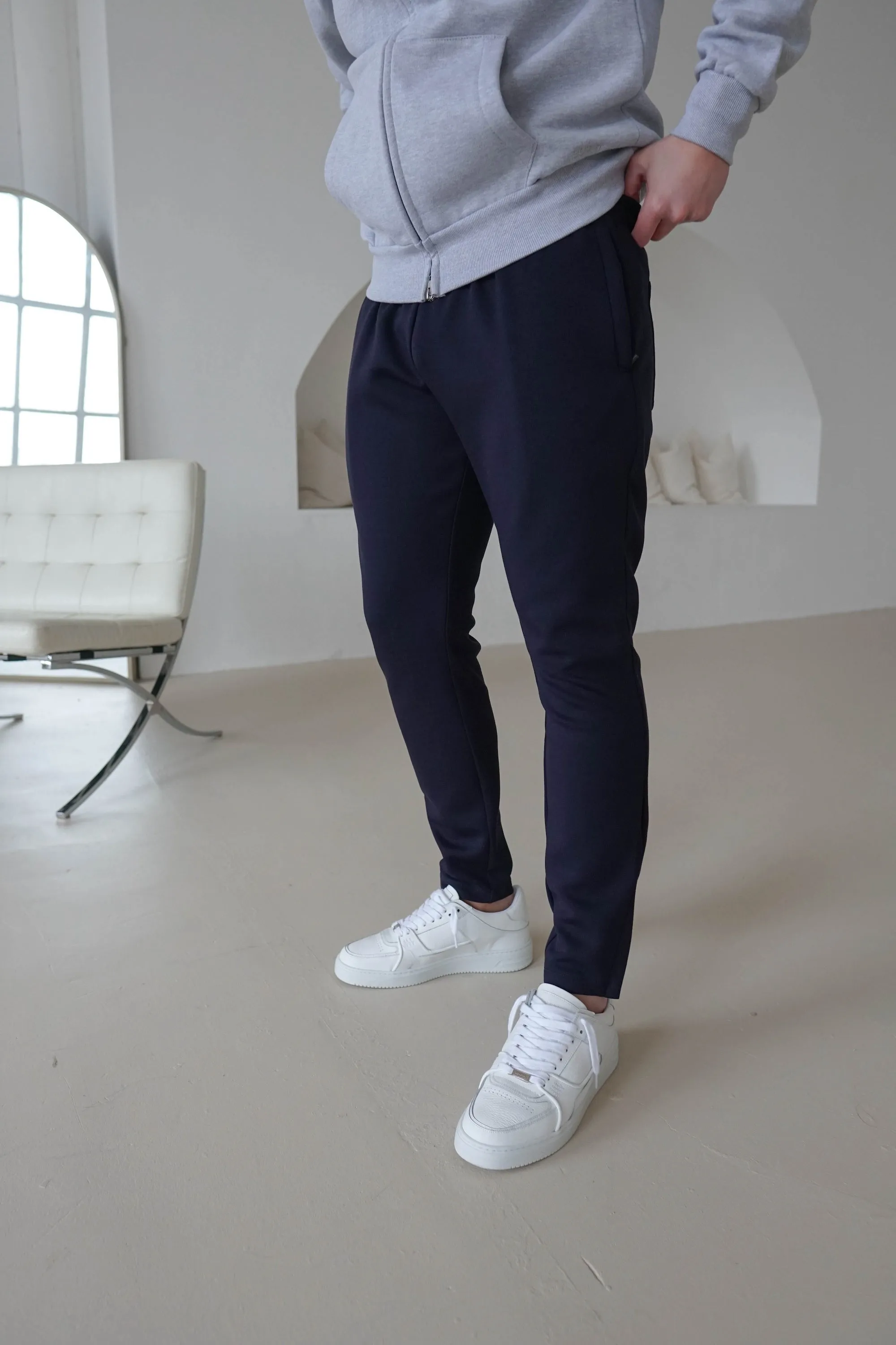 Luxe Aura Joggers In Navy