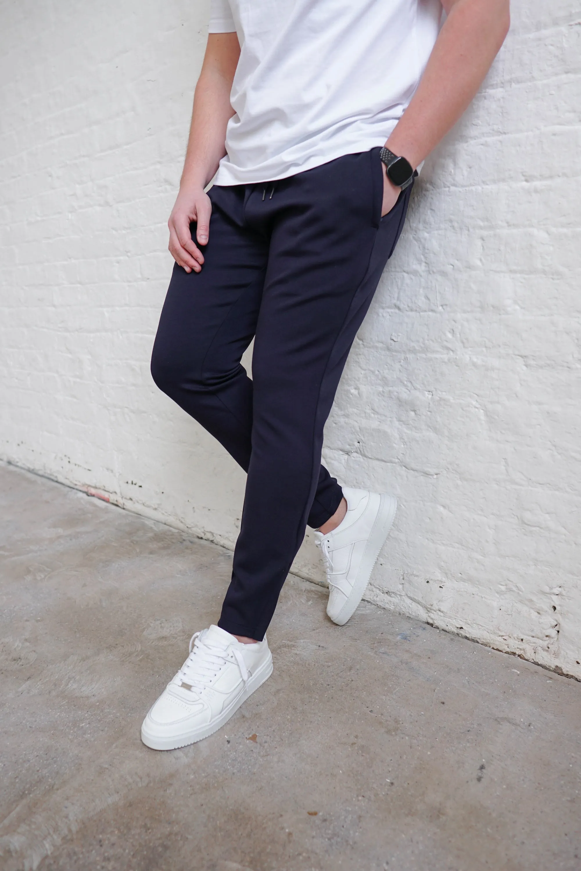 Luxe Aura Joggers In Navy