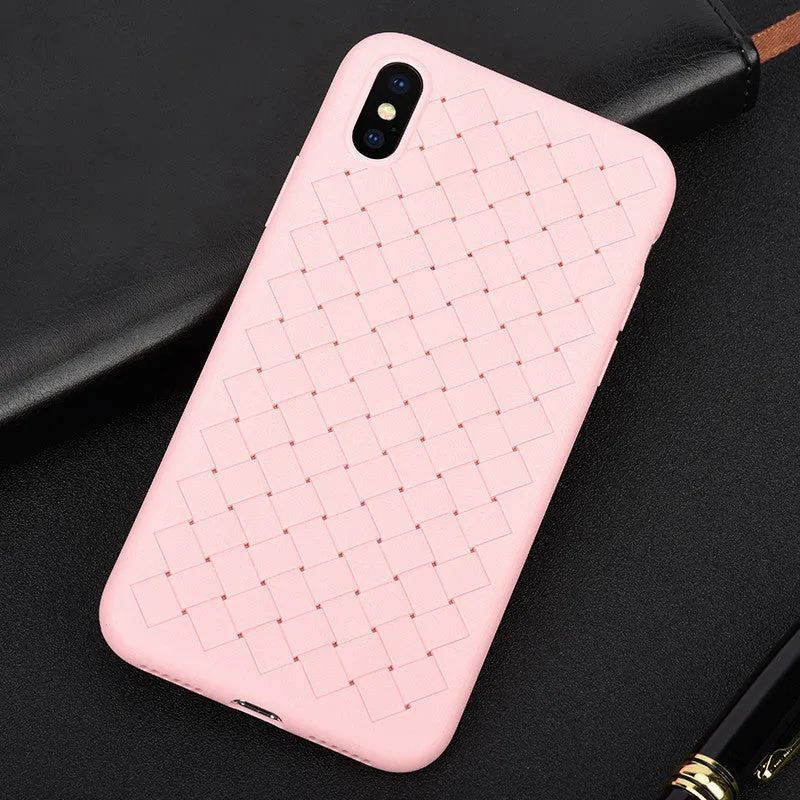 Luxury grid weaving case