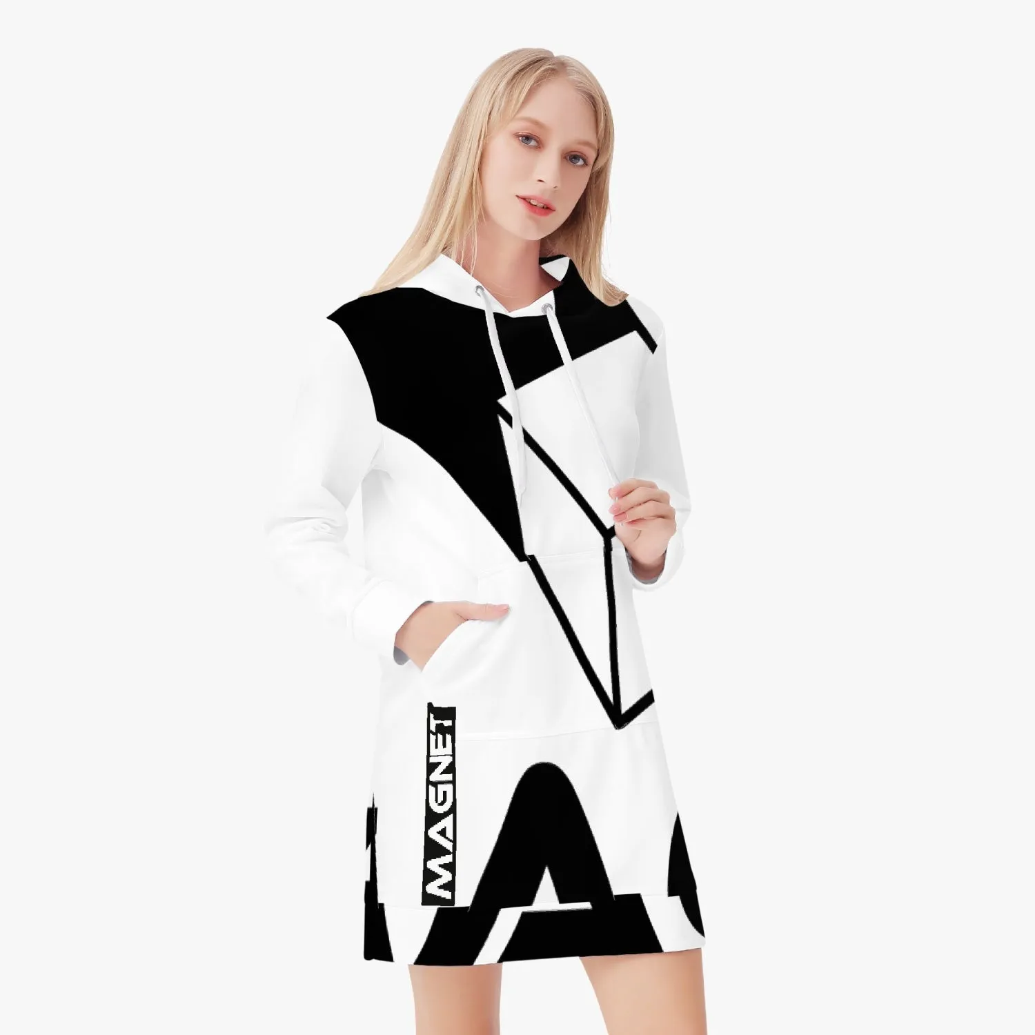 Magnet strong will Women's AOP Hoodie Dress