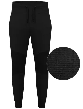 Mens Brendon Qutory Cuffed Joggers in Black
