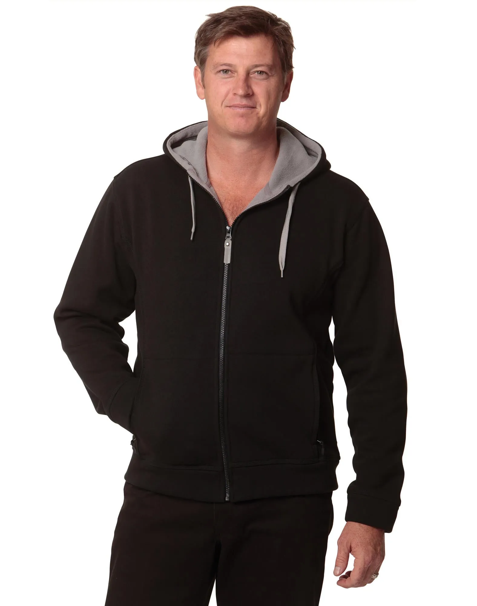 Mens Full Zip Fleece Hoodie