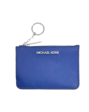 Michael Kors Women's Cobalt Jet Set Travel Small Saffiano Leather Coin Pouch