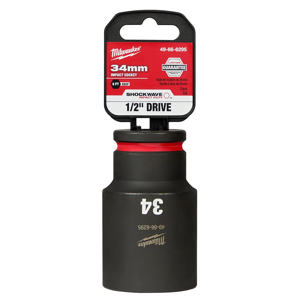 Milwaukee 49-66-6295 SHOCKWAVE Impact Duty™  1/2"Drive 34MM Deep 6 Point Socket
