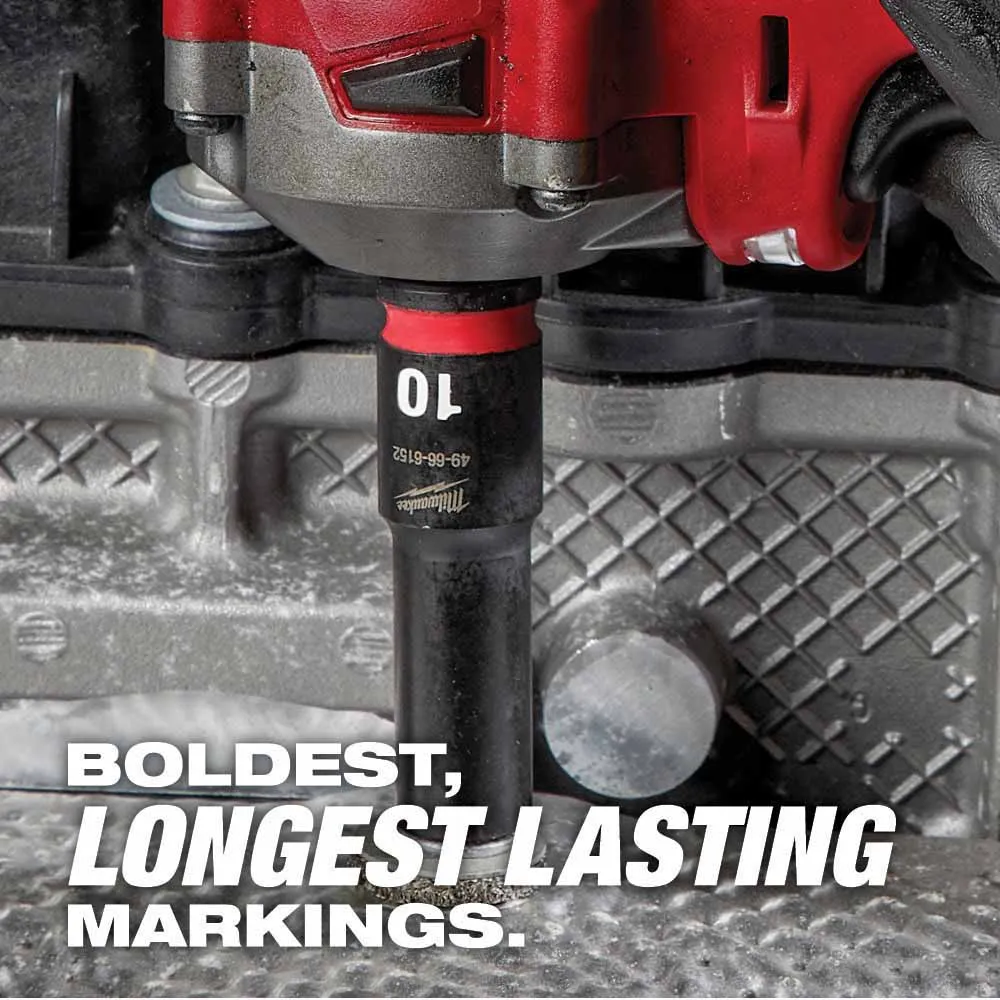 Milwaukee 49-66-6801 Shockwave Impact Duty Socket 3/8” Drive 19-Piece MM Packout Set