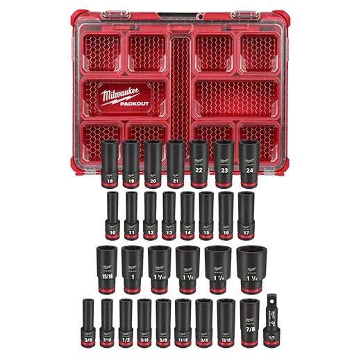 Milwaukee 49-66-6806 SHOCKWAVE Impact Duty 1/2" Drive Packout Socket Set