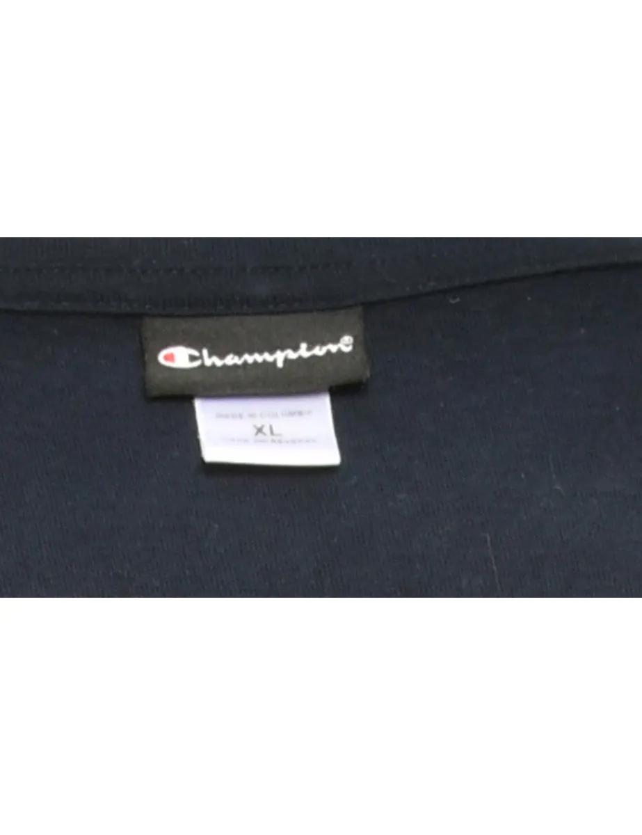 Navy Champion Printed T-shirt - XL