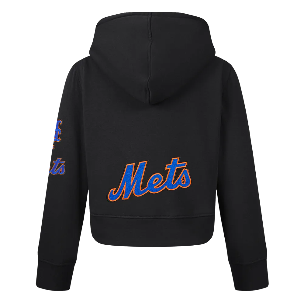 NEW YORK METS CLASSIC TODDLER GIRLS FLC FZ HOODIE (BLACK)