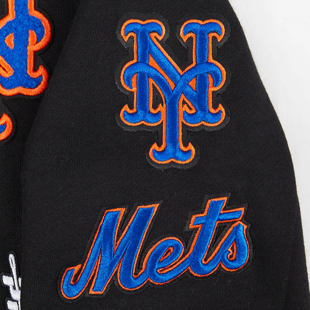 NEW YORK METS CLASSIC TODDLER GIRLS FLC FZ HOODIE (BLACK)