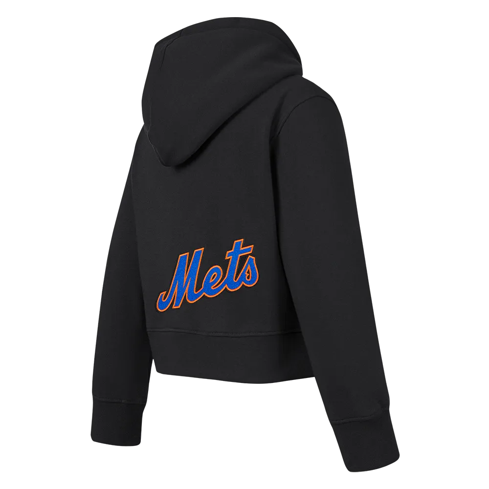 NEW YORK METS CLASSIC TODDLER GIRLS FLC FZ HOODIE (BLACK)
