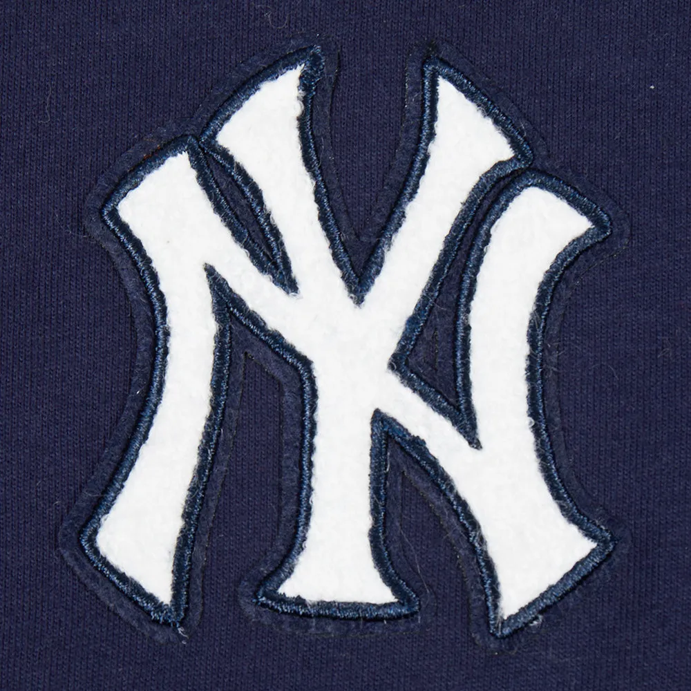 NEW YORK YANKEES CLASSIC BIG GIRLS FLC FZ HOODIE (MIDNIGHT NAVY)