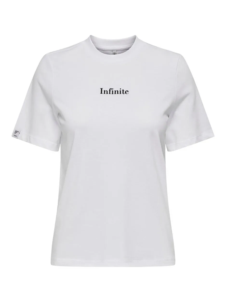 Onlbella Life S/s Simple Top Box Jr - Off-white