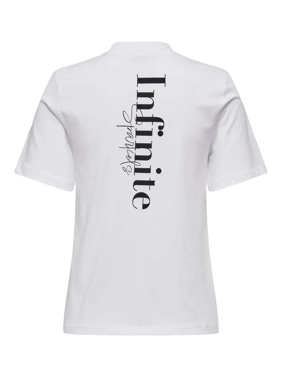 Onlbella Life S/s Simple Top Box Jr - Off-white