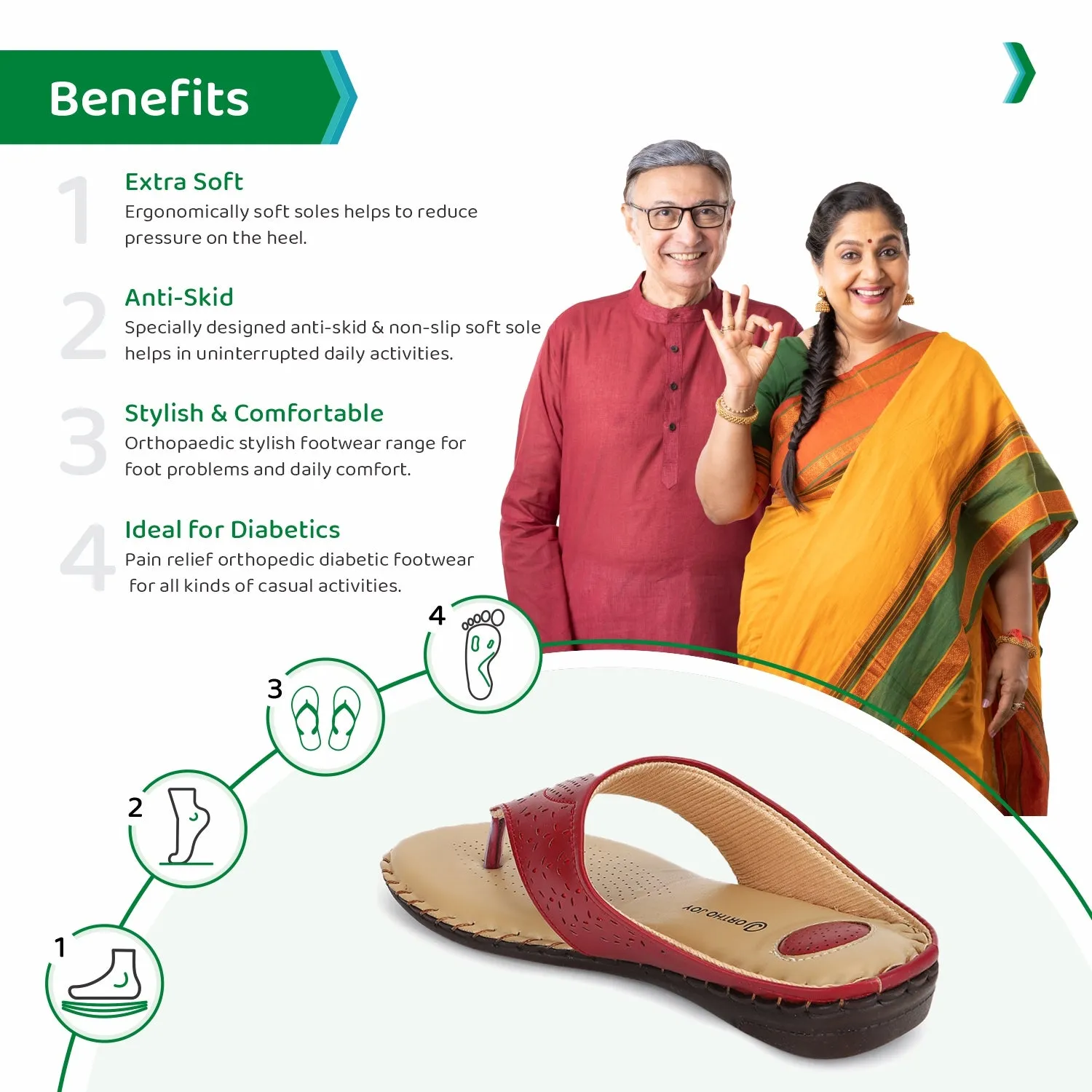 ORTHO JOY doctor slippers |  Fancy chappal