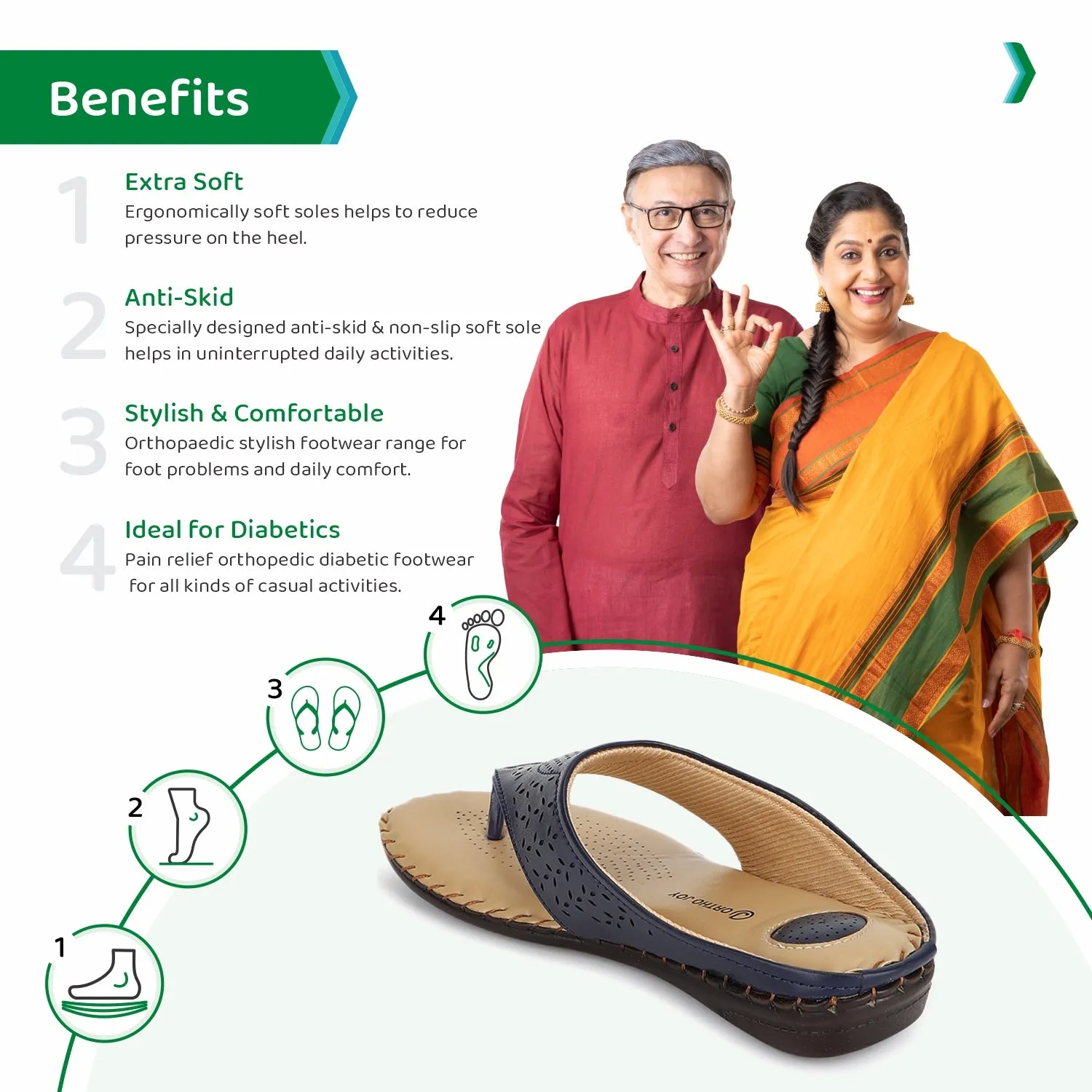 ORTHO JOY doctor slippers |  Fancy chappal