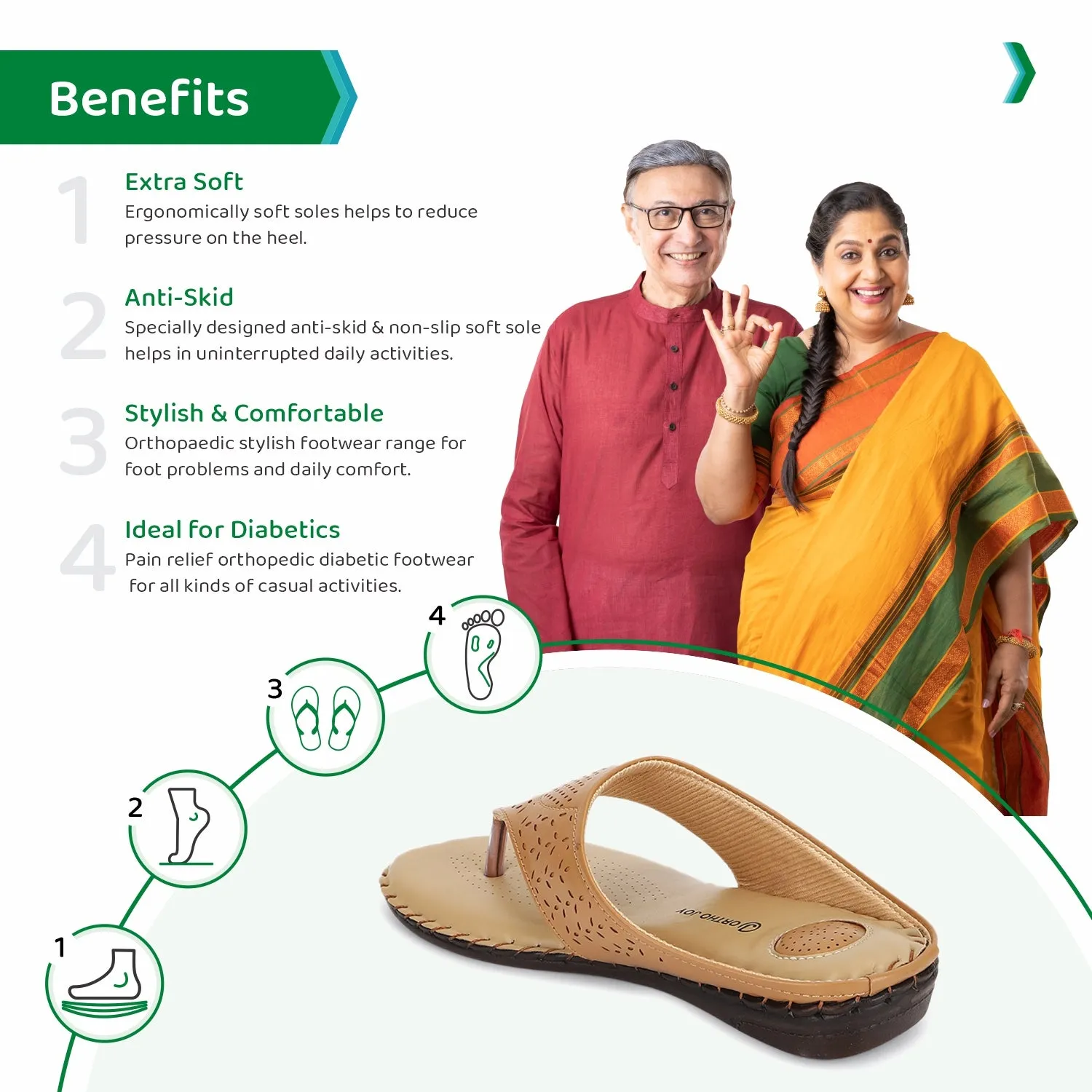 ORTHO JOY doctor slippers |  Fancy chappal