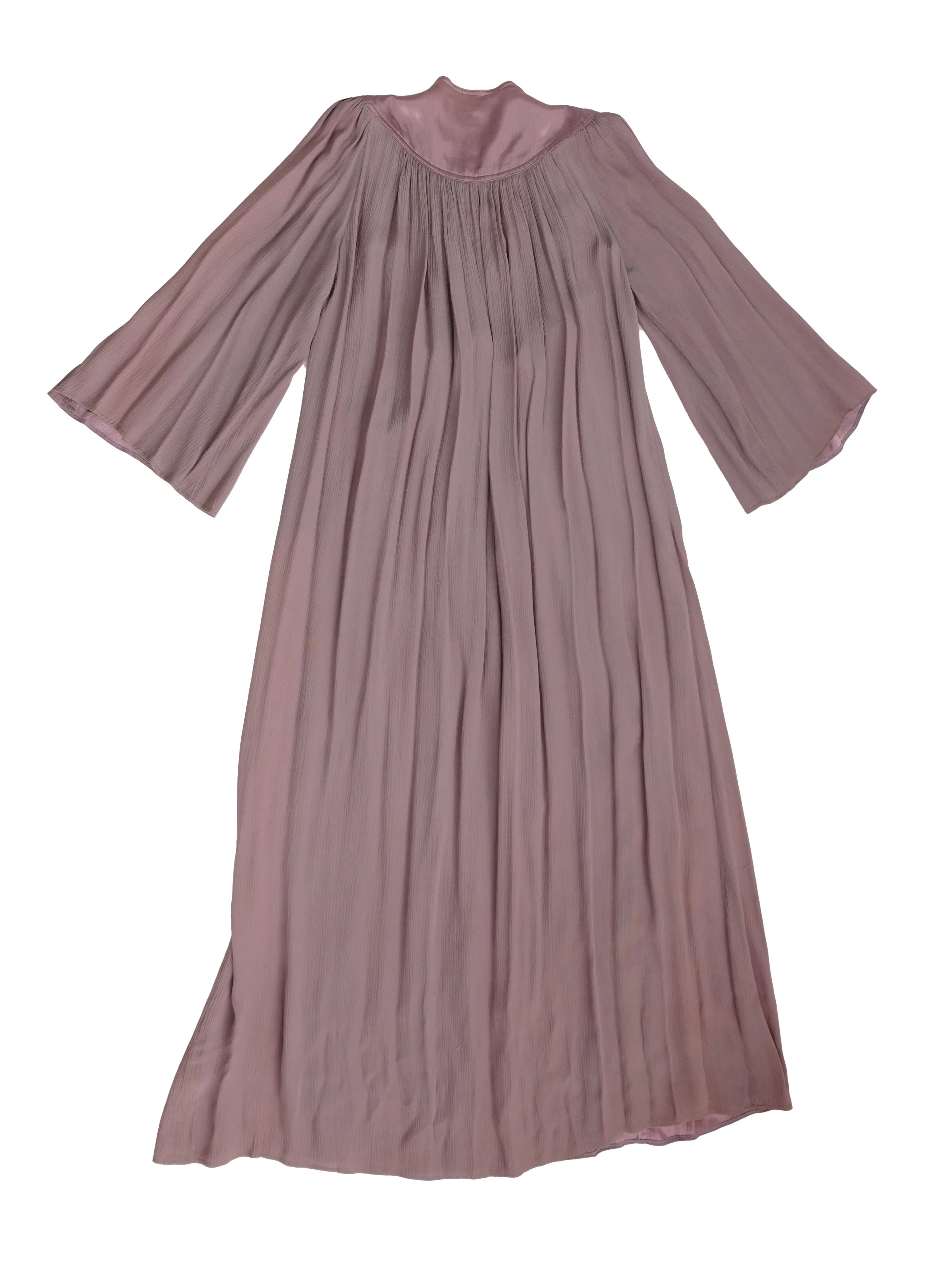 Ossie Clark 1970s Vintage Mauve Maxi Dress, UK10-12