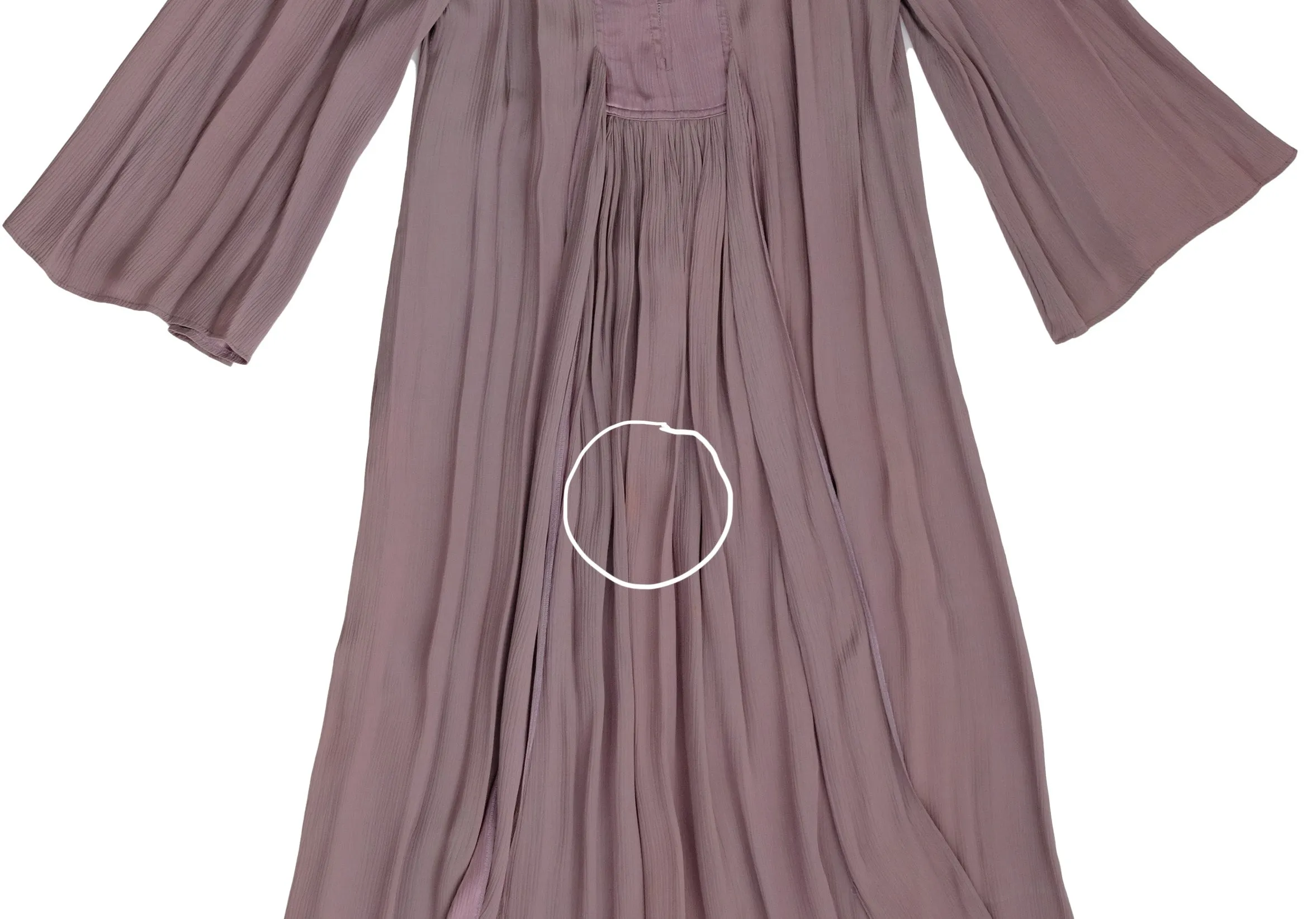 Ossie Clark 1970s Vintage Mauve Maxi Dress, UK10-12