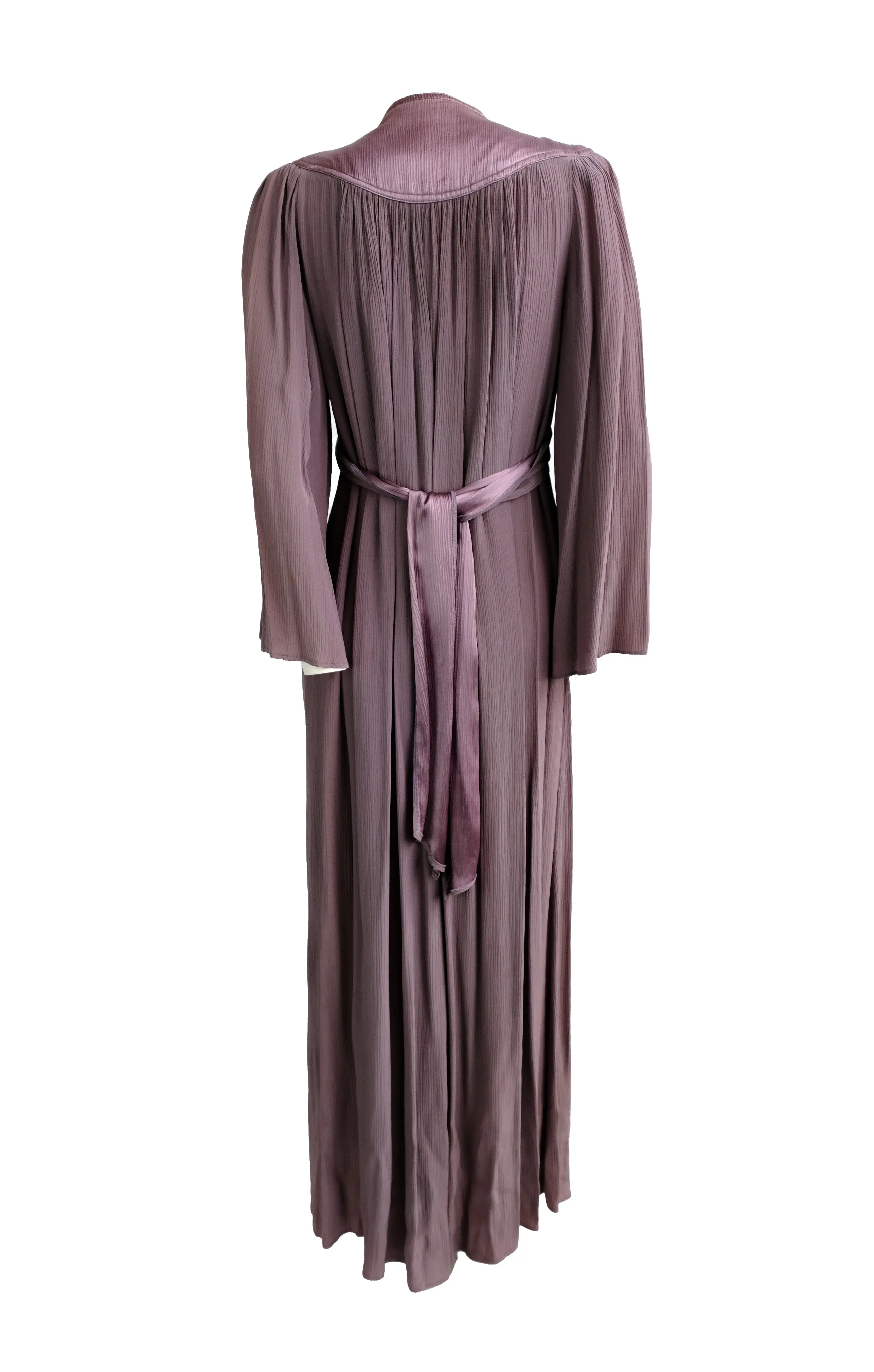 Ossie Clark 1970s Vintage Mauve Maxi Dress, UK10-12