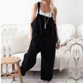 Overall Pockets Unisex Loose Jumpsuits