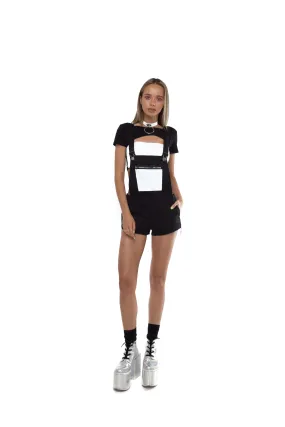 Overall Shorts with reflective pockets