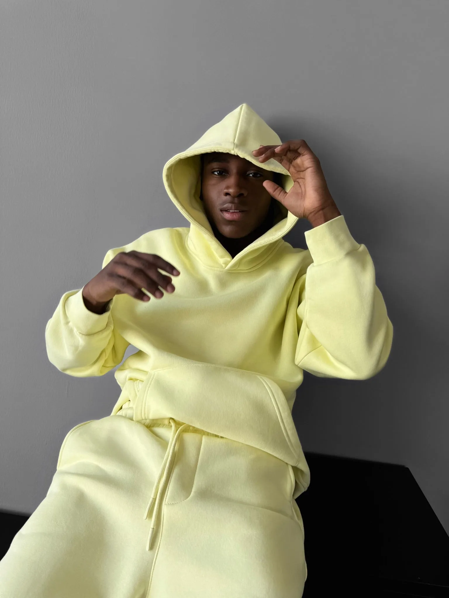 Oversize Basic Hoodie - Young Wheat