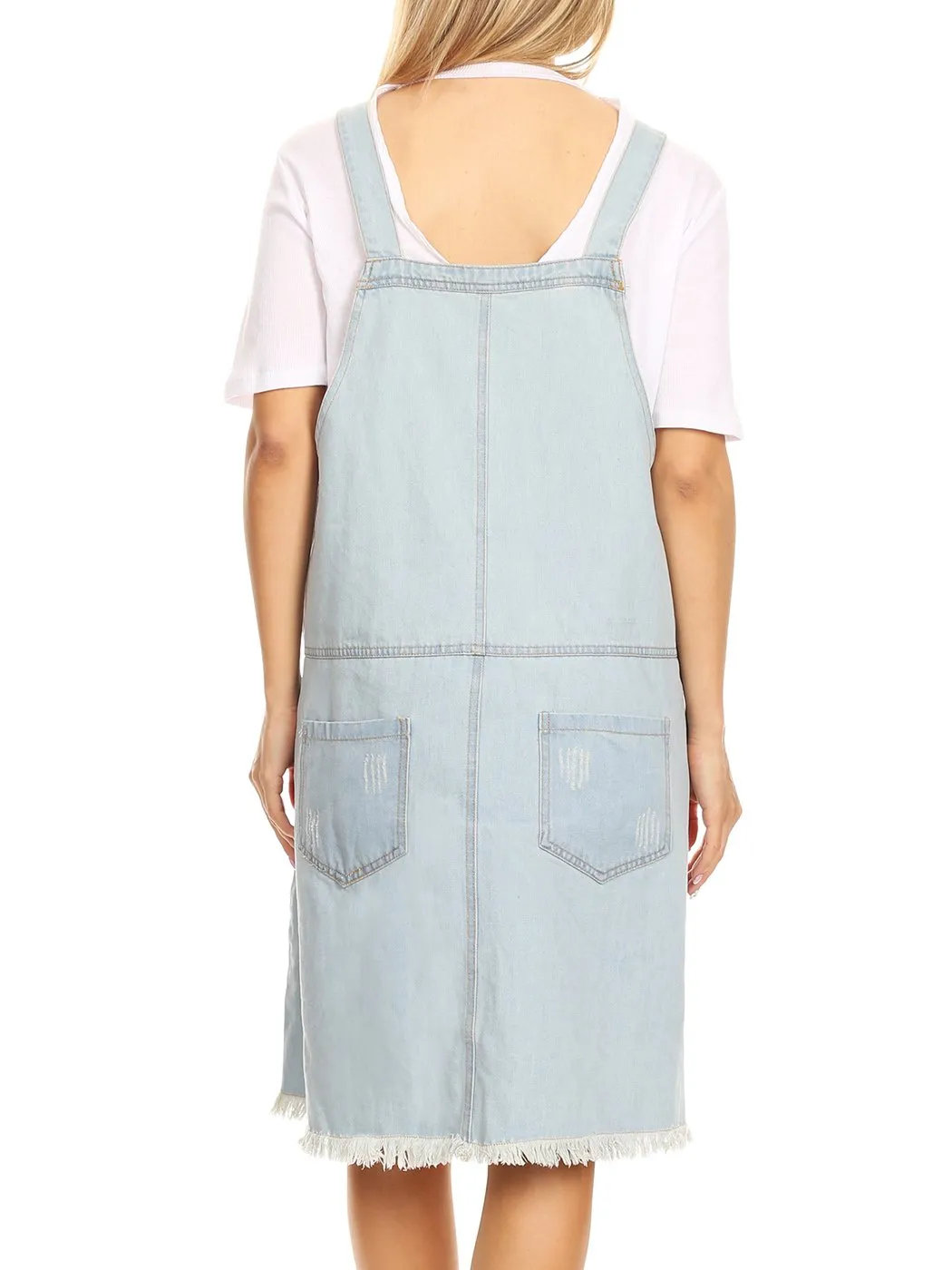 Oversized Overall Pinafore Denim Dress