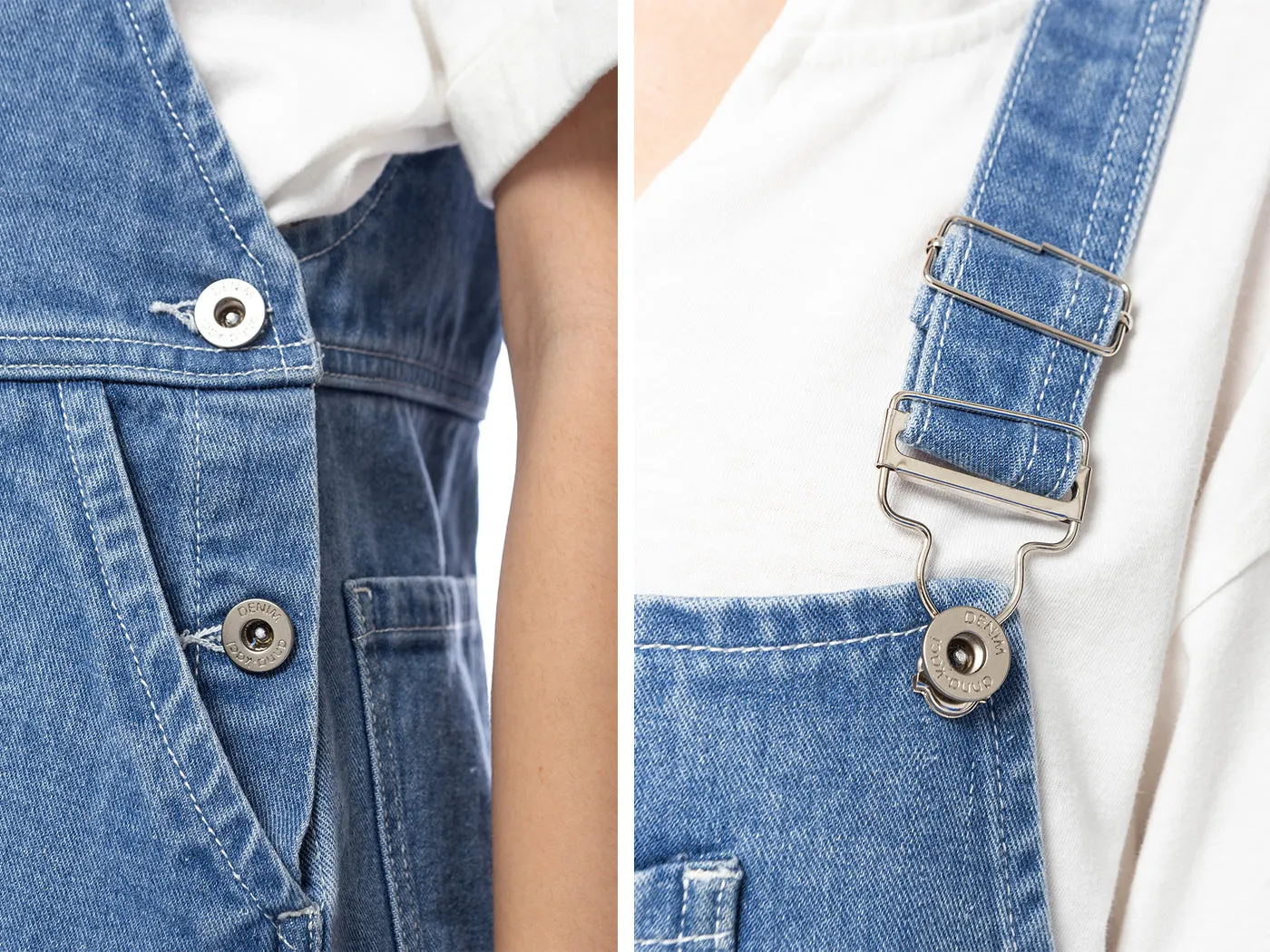 Oversized Overall Pinafore Denim Dress