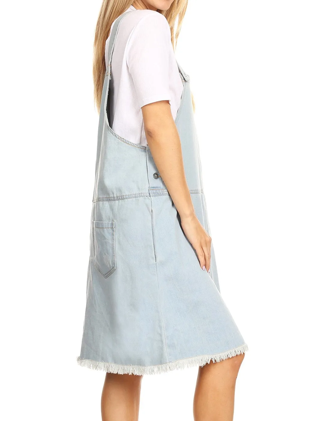 Oversized Overall Pinafore Denim Dress