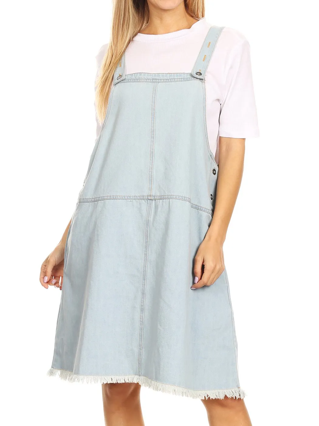 Oversized Overall Pinafore Denim Dress