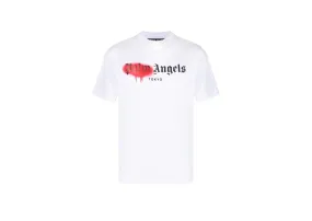 Palm Angels - Red Sprayed Tokyo White T-Shirt