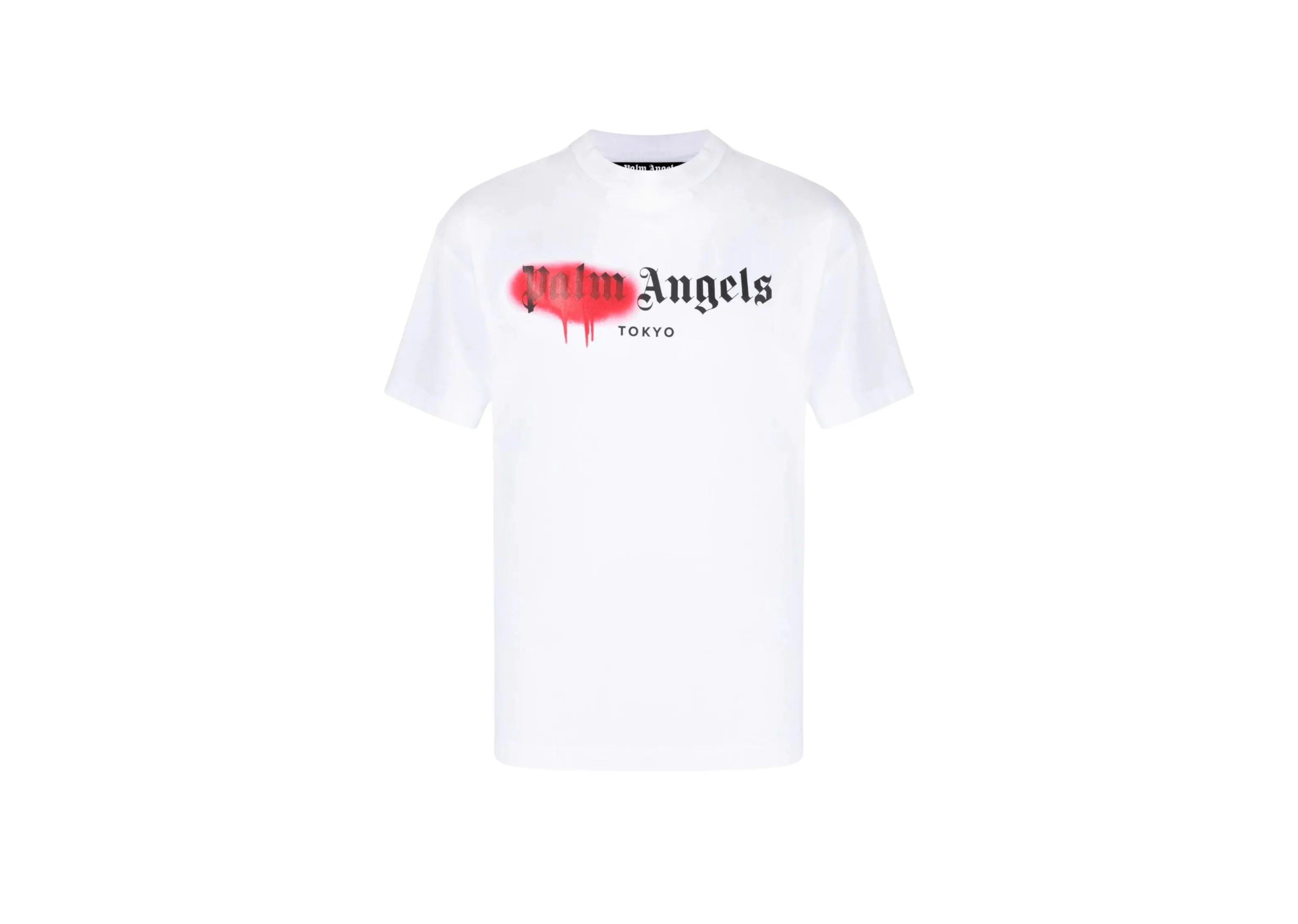 Palm Angels - Red Sprayed Tokyo White T-Shirt