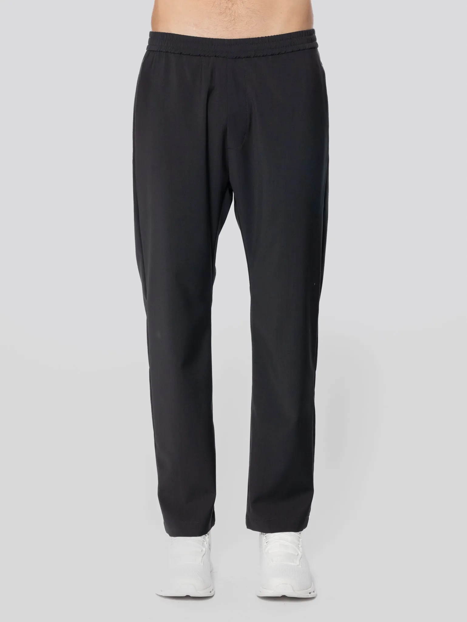 Pantaloni in Fresco Lana con Coulisse Piombo