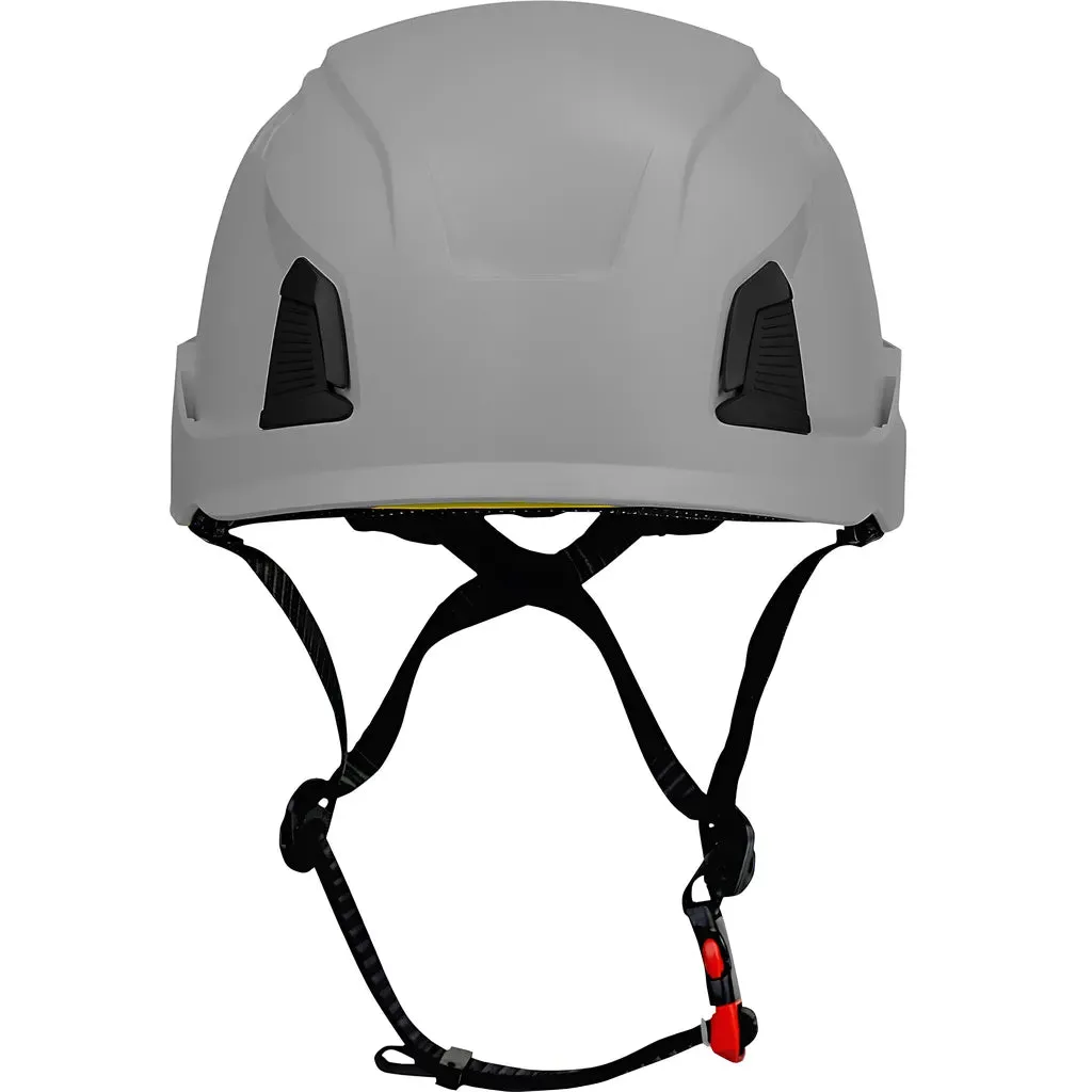 PIP 280-HP1491RM-09 Industrial Climbing Helmet with Mips Technology, ABS Shell, EPS Foam Impact Liner, HDPE Suspension, Wheel Ratchet Adjustment and 4-Point Chin Strap