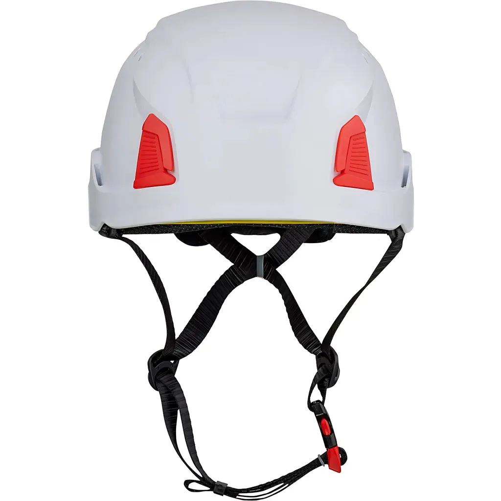 PIP 280-HP1491RVM-01 Vented, Industrial Climbing Helmet with Mips Technology, ABS Shell, EPS Foam Impact Liner, HDPE Suspension, Wheel Ratchet Adjustment and 4-Point Chin Strap