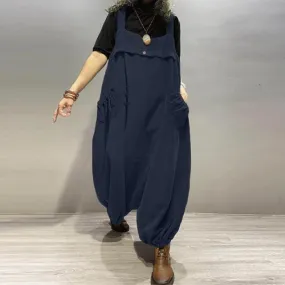 Plus Size Wide Leg Loose Overall