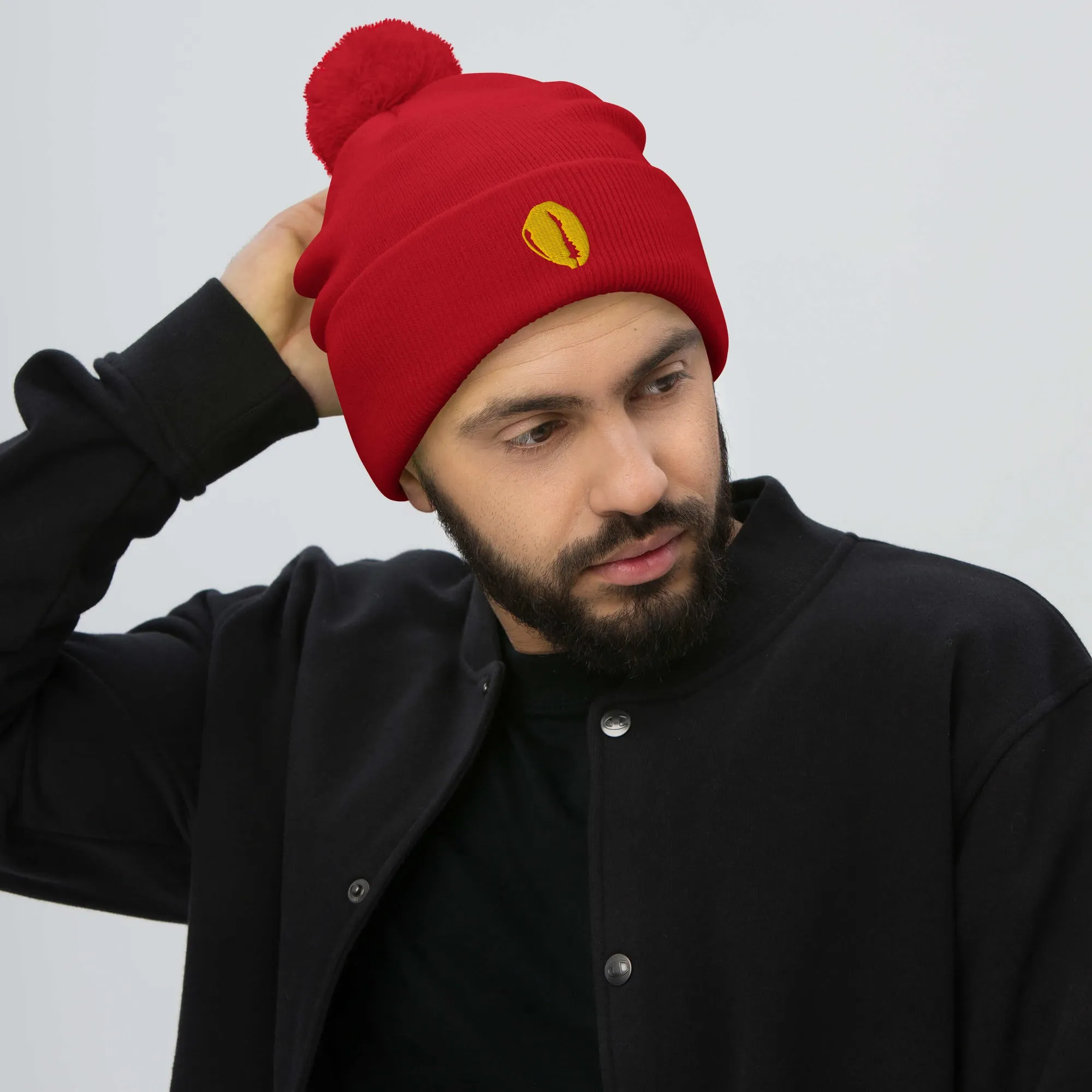 Pom-Pom Beanie 2 Gold Cowrie