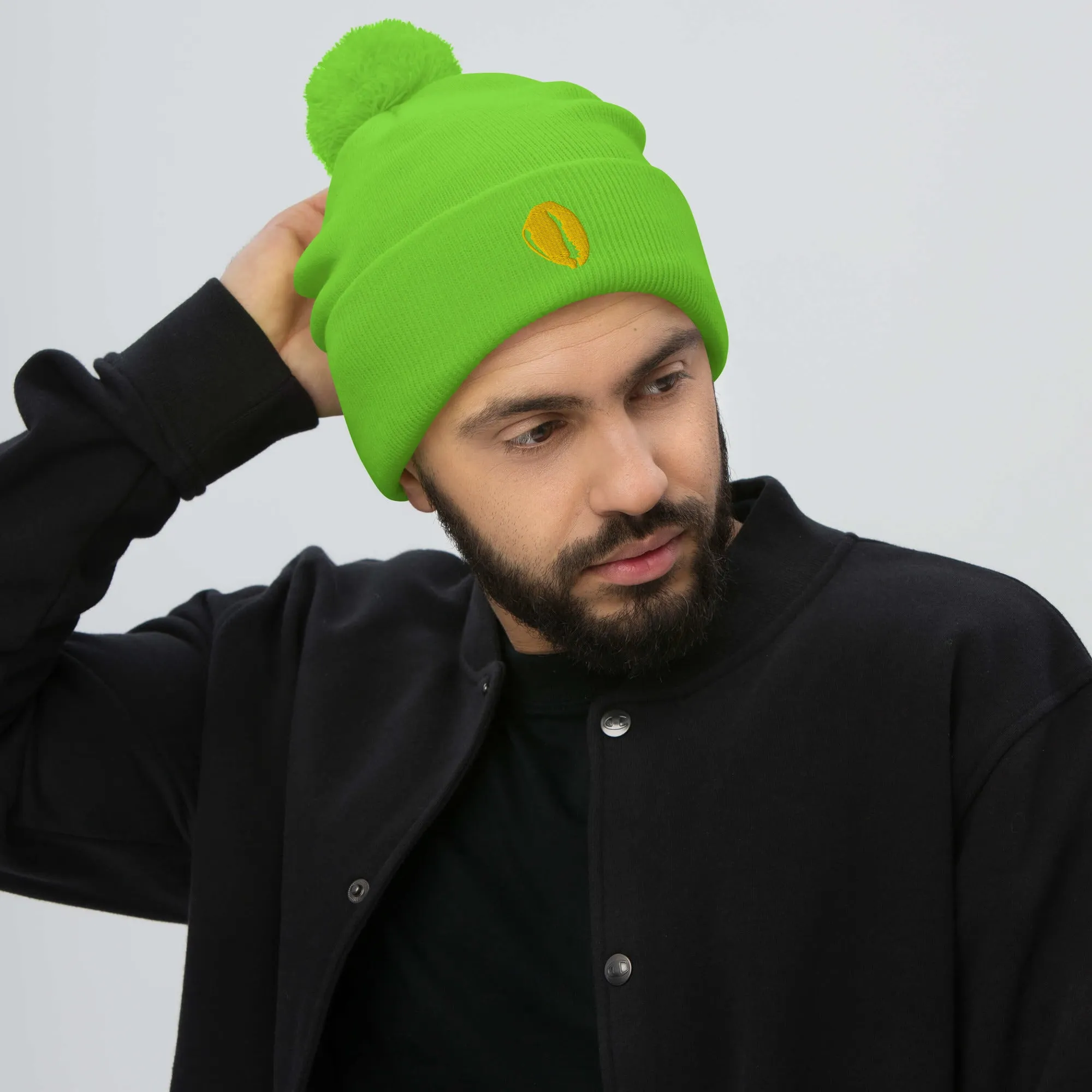 Pom-Pom Beanie 2 Gold Cowrie