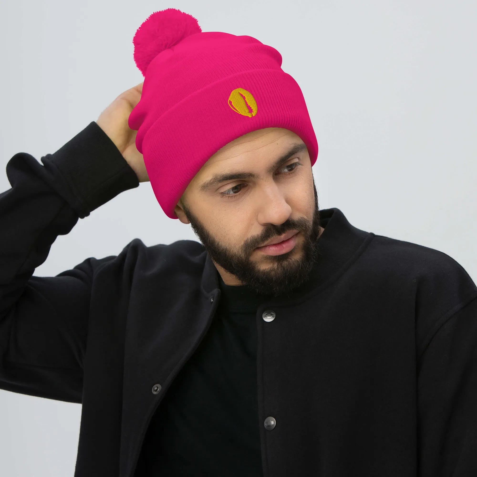 Pom-Pom Beanie 2 Gold Cowrie