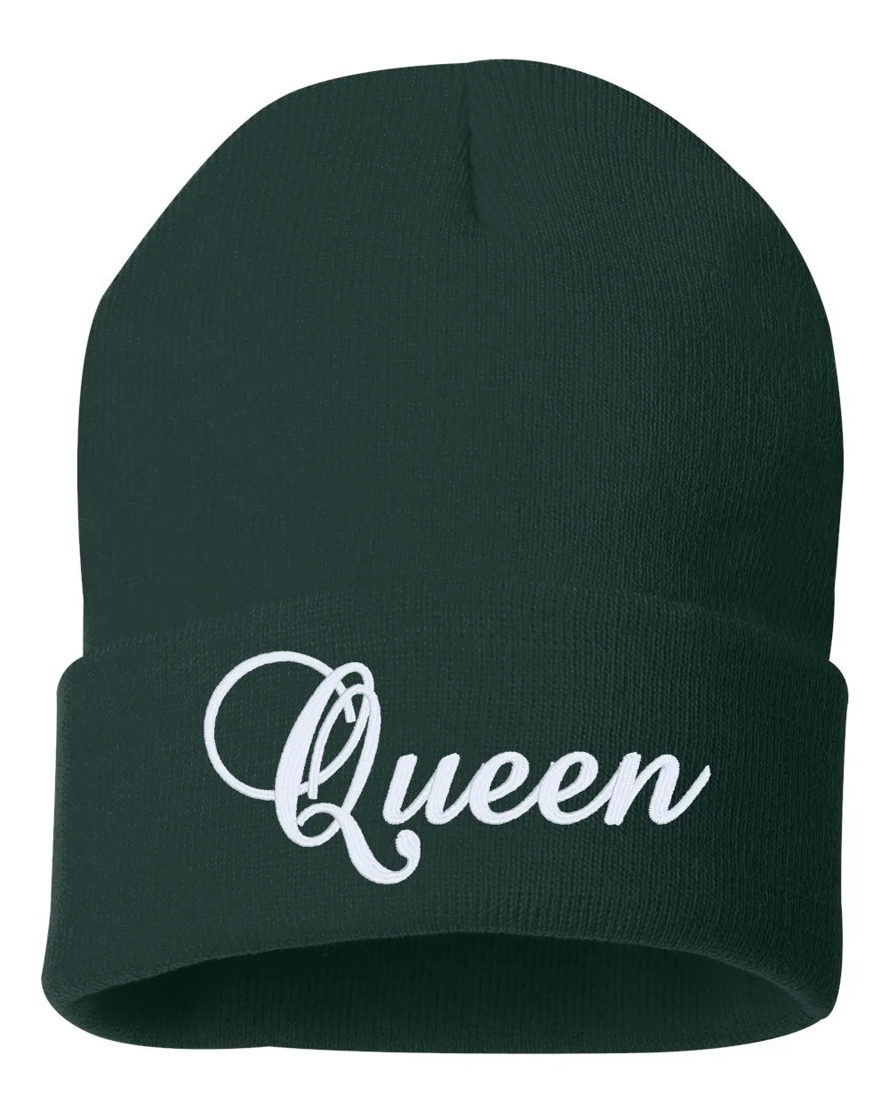 QUEEN Embroidered Cuffed Beanie Hat