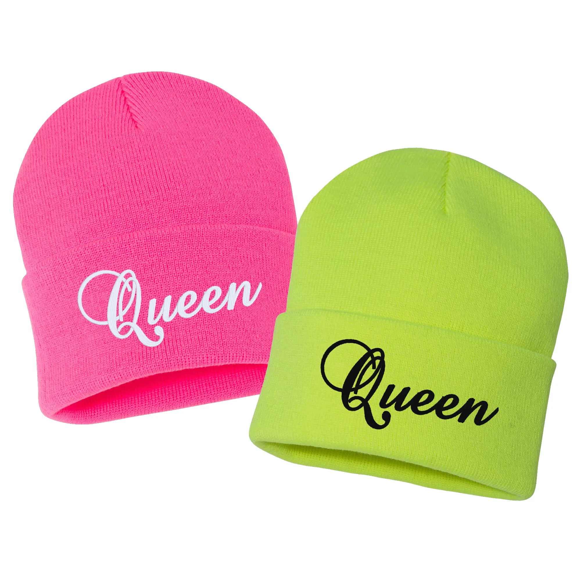 QUEEN Embroidered Cuffed Beanie Hat