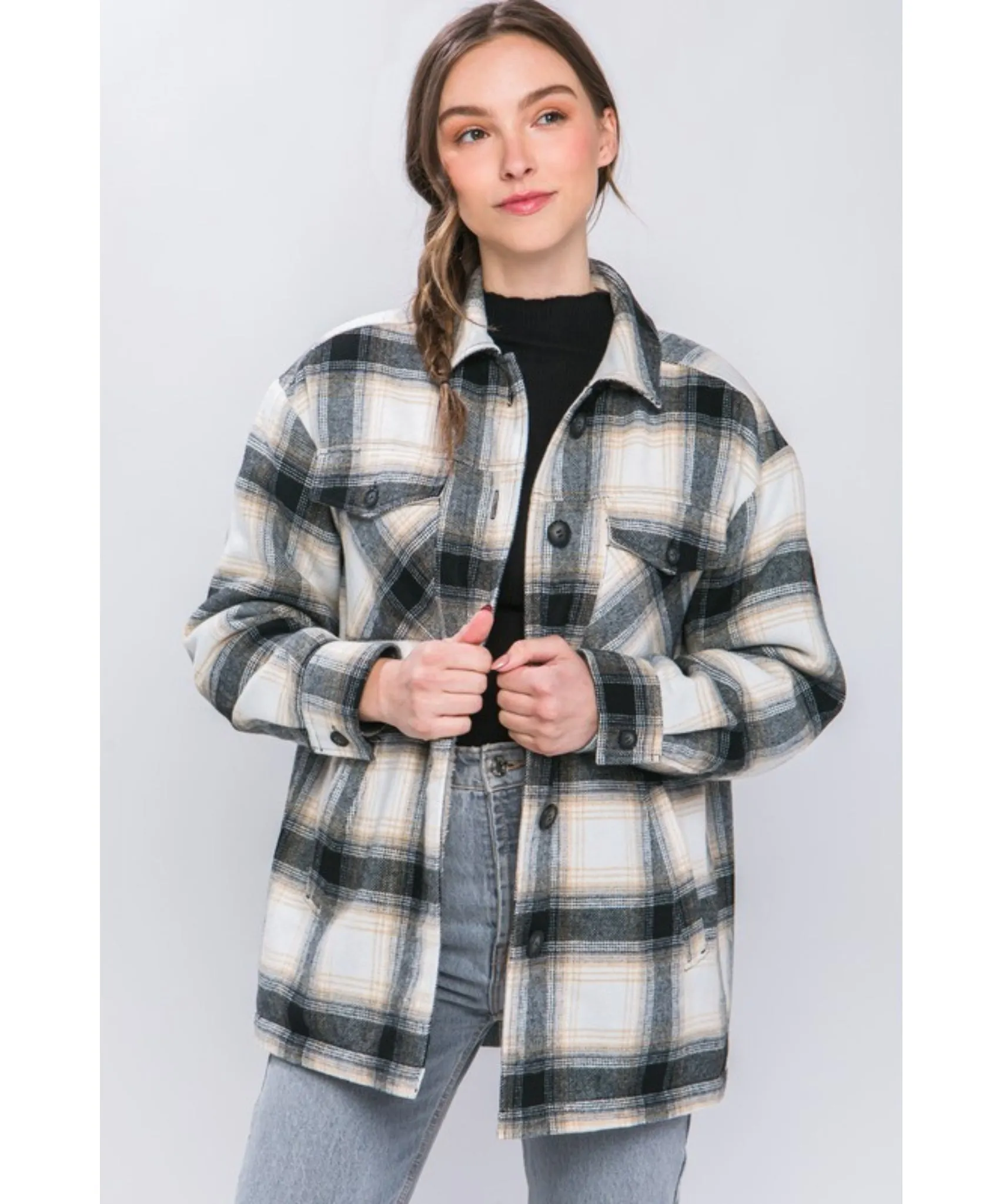 Rami Flannel Sherpa Shacket