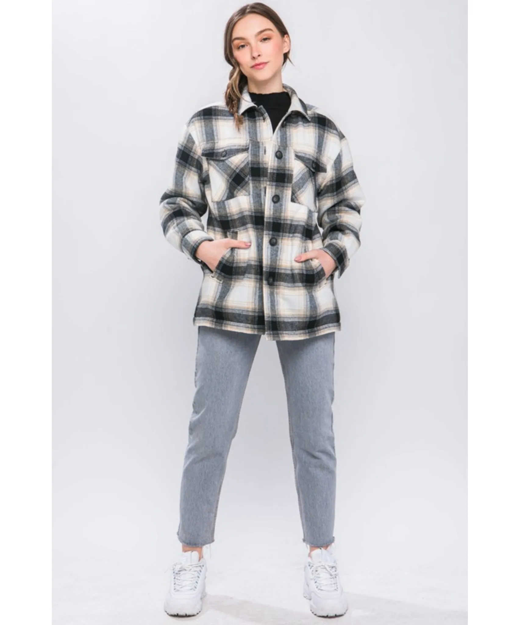 Rami Flannel Sherpa Shacket