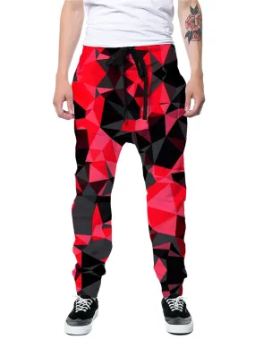 Red and Black Geo Joggers