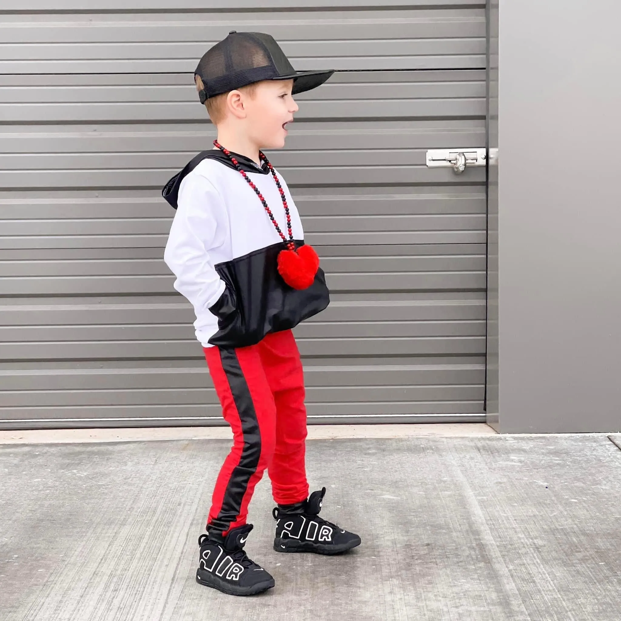 Red/Black Pleather Joggers
