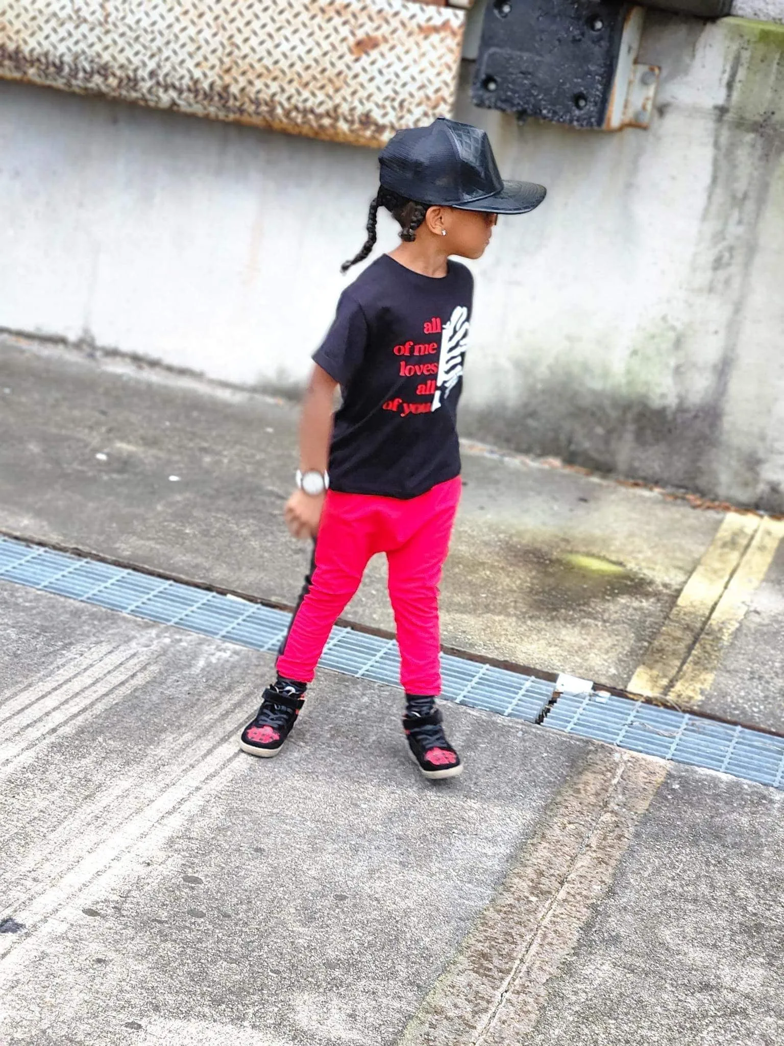 Red/Black Pleather Joggers