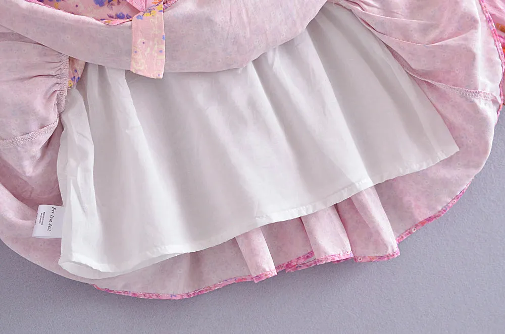 Reese Pink Floral Ruffled Mini Dress