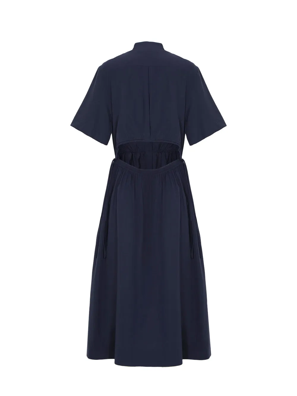 Ronan Cotton Poplin Dress (Navy)