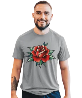 Rose Tattoo Design Adult T-Shirt