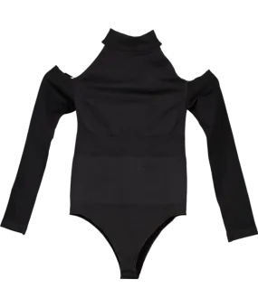 Ruey Black Cold Shoulder Bodysuit UK S